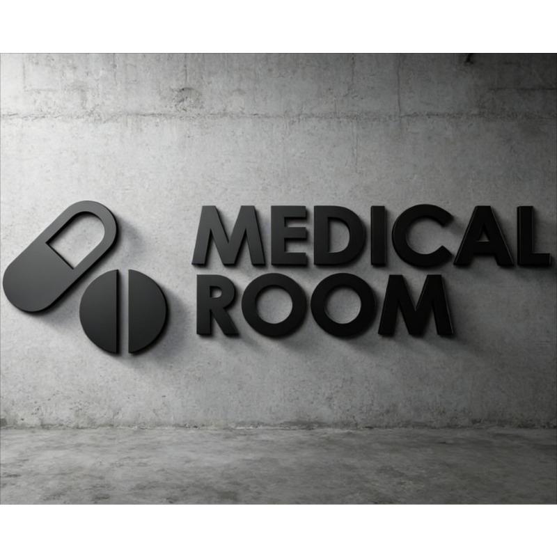 Health Wellness Clinic - Papan Tanda Ruangan Medis - Papan